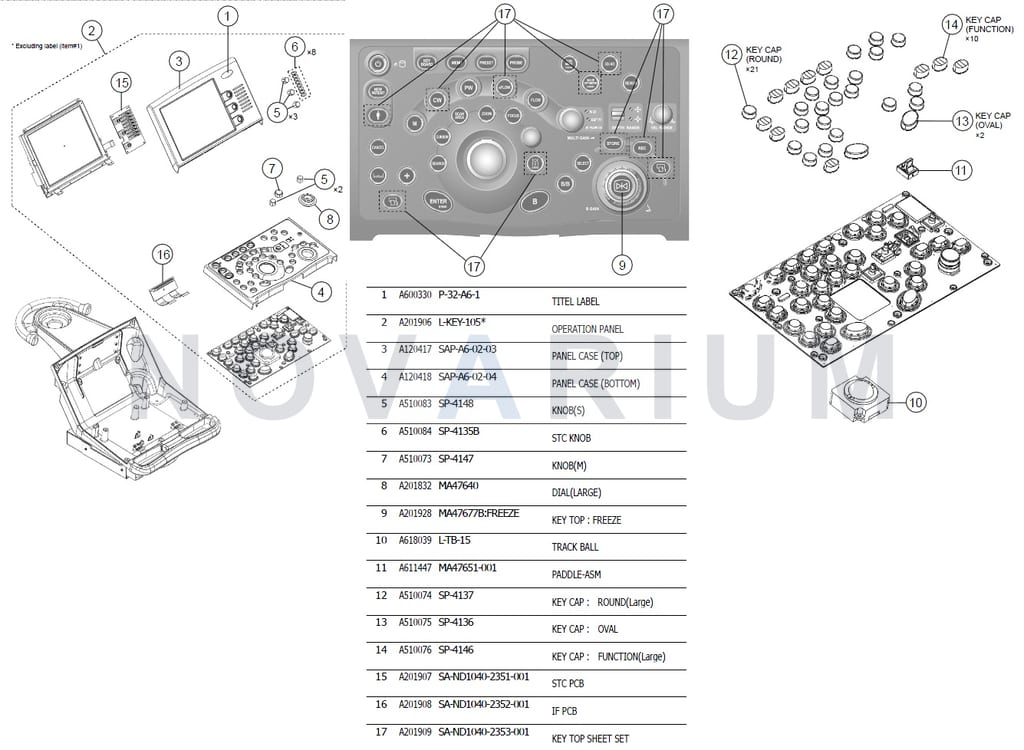 Aloka Operation panel L-KEY-105 Alpha 6 Diagram.jpg