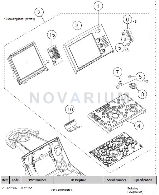 Aloka L-Key-105 - User Interface Operation Panel Assy.jpg