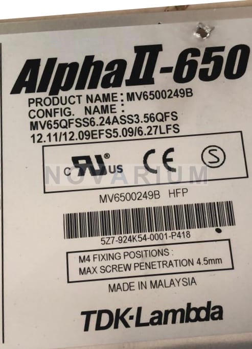 GE MV6500249B Power Supply Alpha II-650 Label.jpg