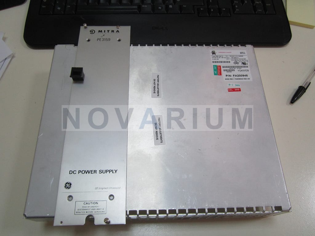 GE 2270068 DC Power Supply Mitra PE3159, other codes FA200945, FD200041 per Vivid 3, Vivid 4, Vivid 7.JPG